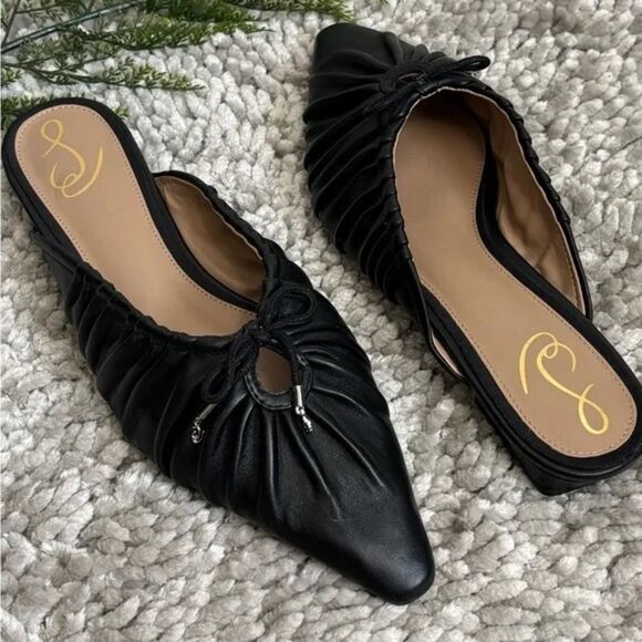 Sam Edelman Women's Julia Ruched Pointed-Toe Flats 8.5 - Picture 3 of 16